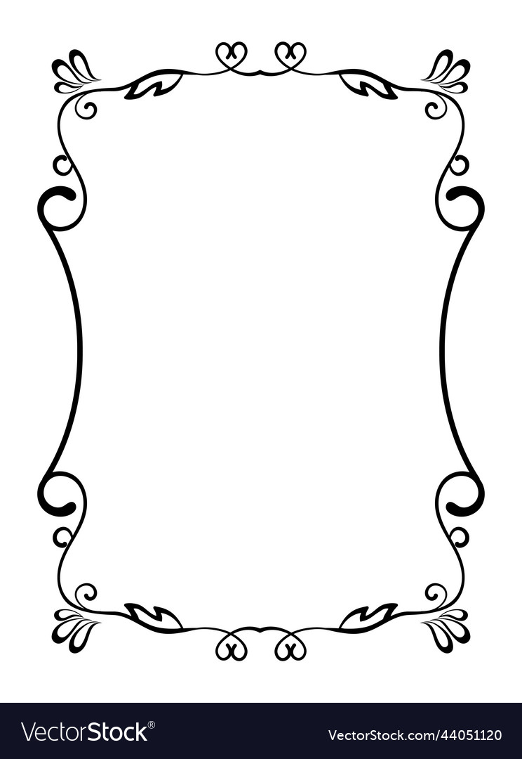 Decorative linear frame Royalty Free Vector Image