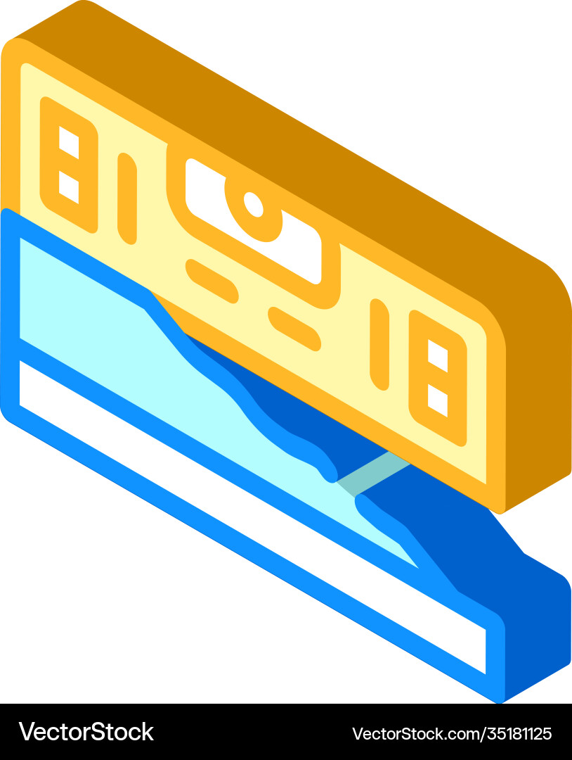 Building level isometric icon Royalty Free Vector Image