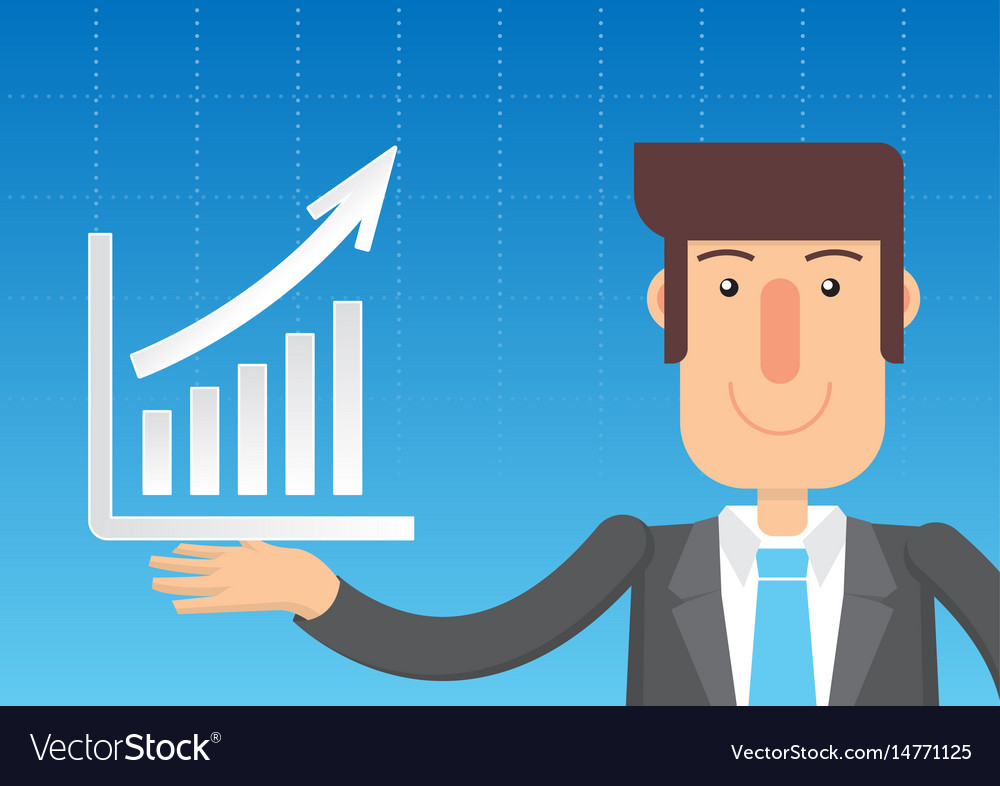 business plan graph royalty free vector image vectorstock