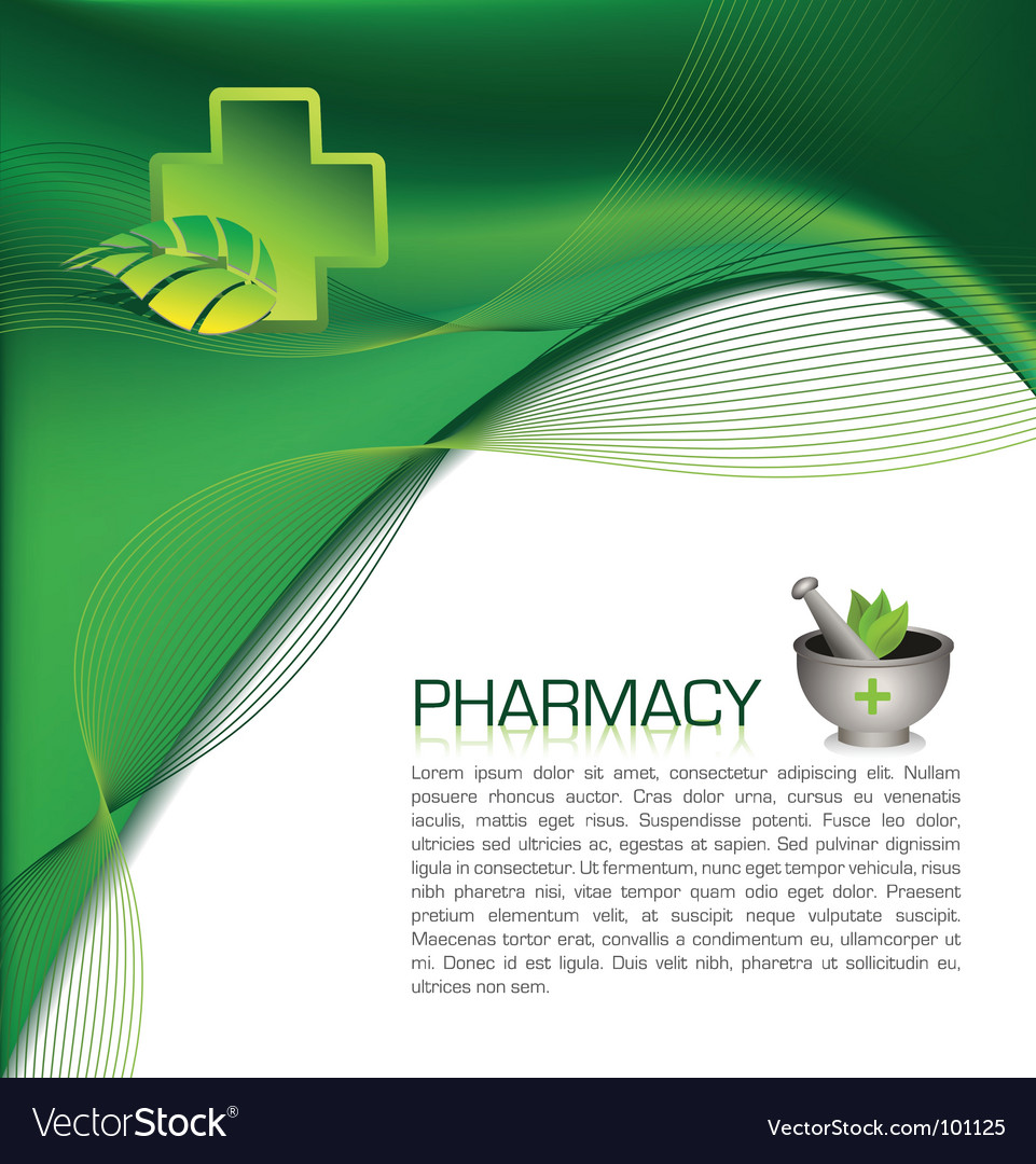 Pharmacy brochure Royalty Free Vector Image - VectorStock