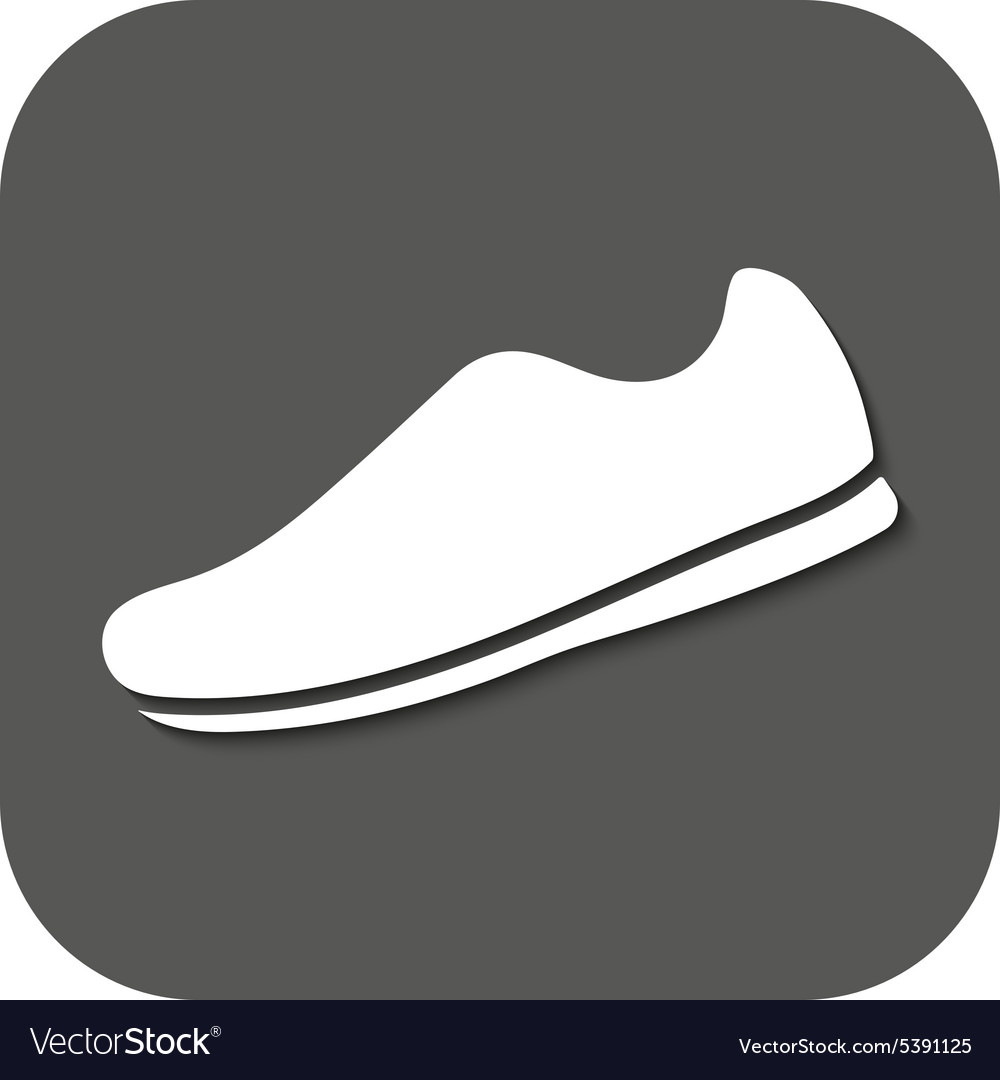 The sneaker icon shoes symbol flat Royalty Free Vector Image