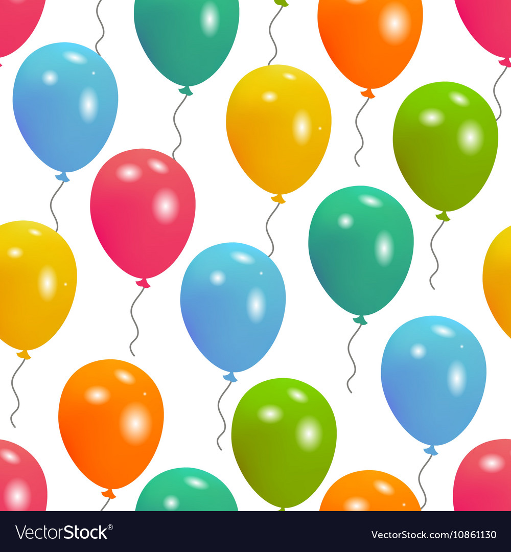 Balloons party seamless pattern