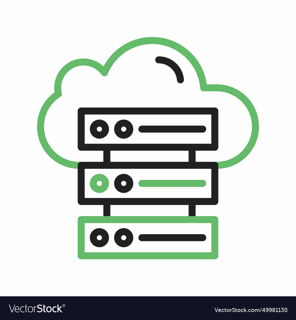Cloud and server data icon image Royalty Free Vector Image