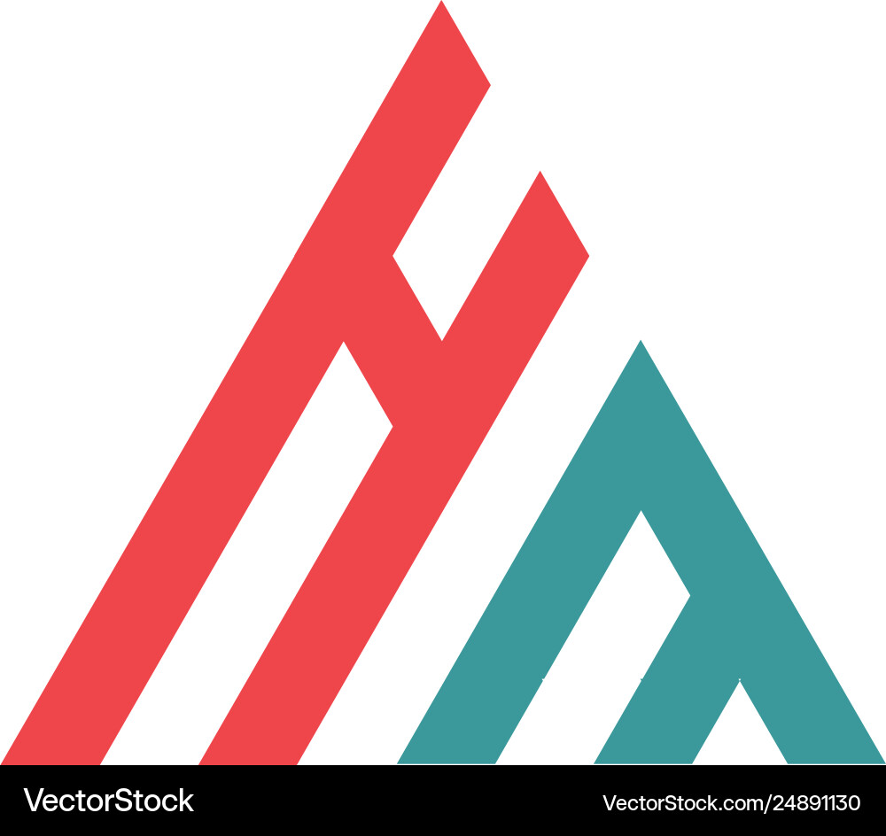 Initial letter triangle logo Royalty Free Vector Image