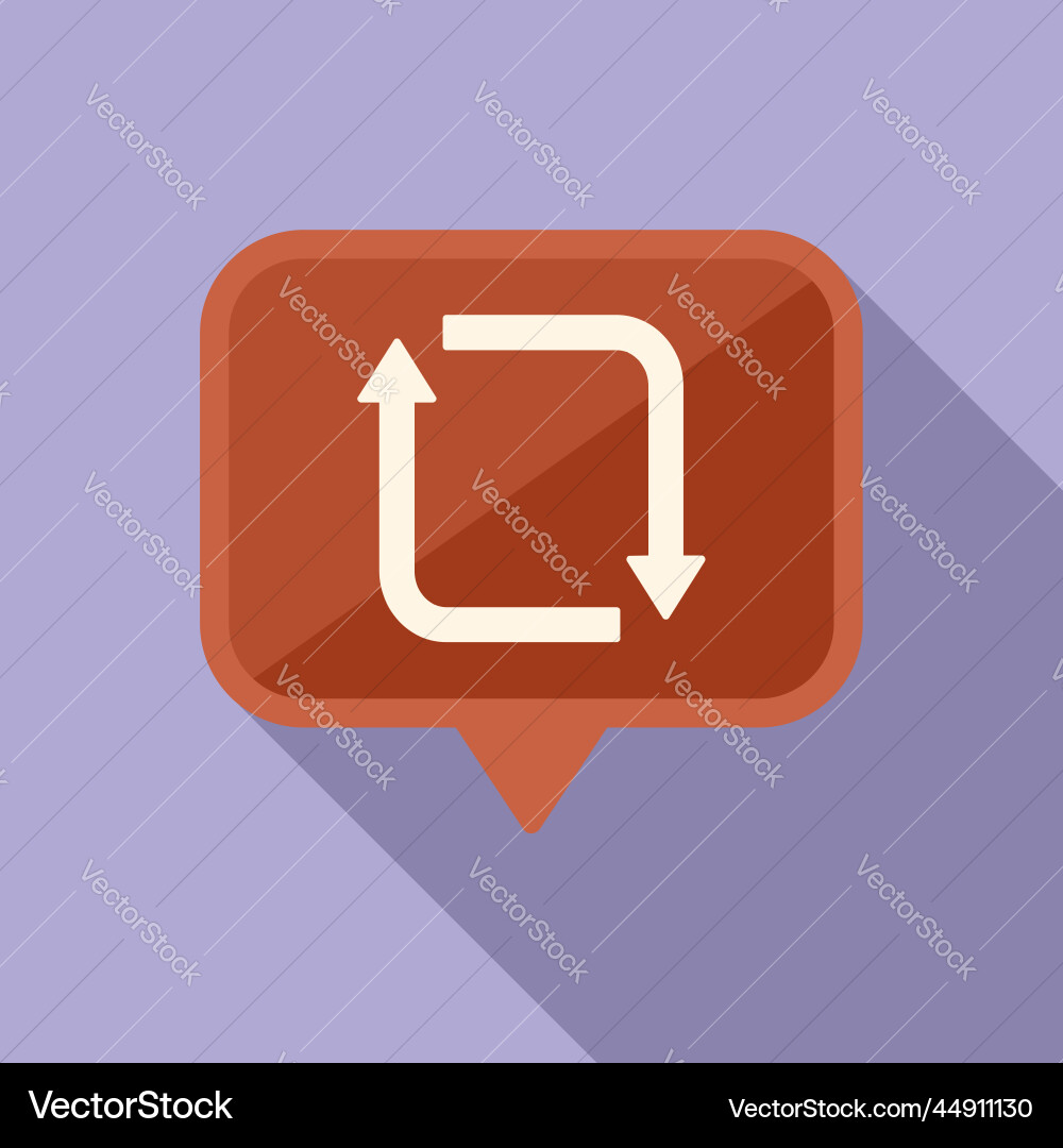 System chat icon flat digital interface Royalty Free Vector