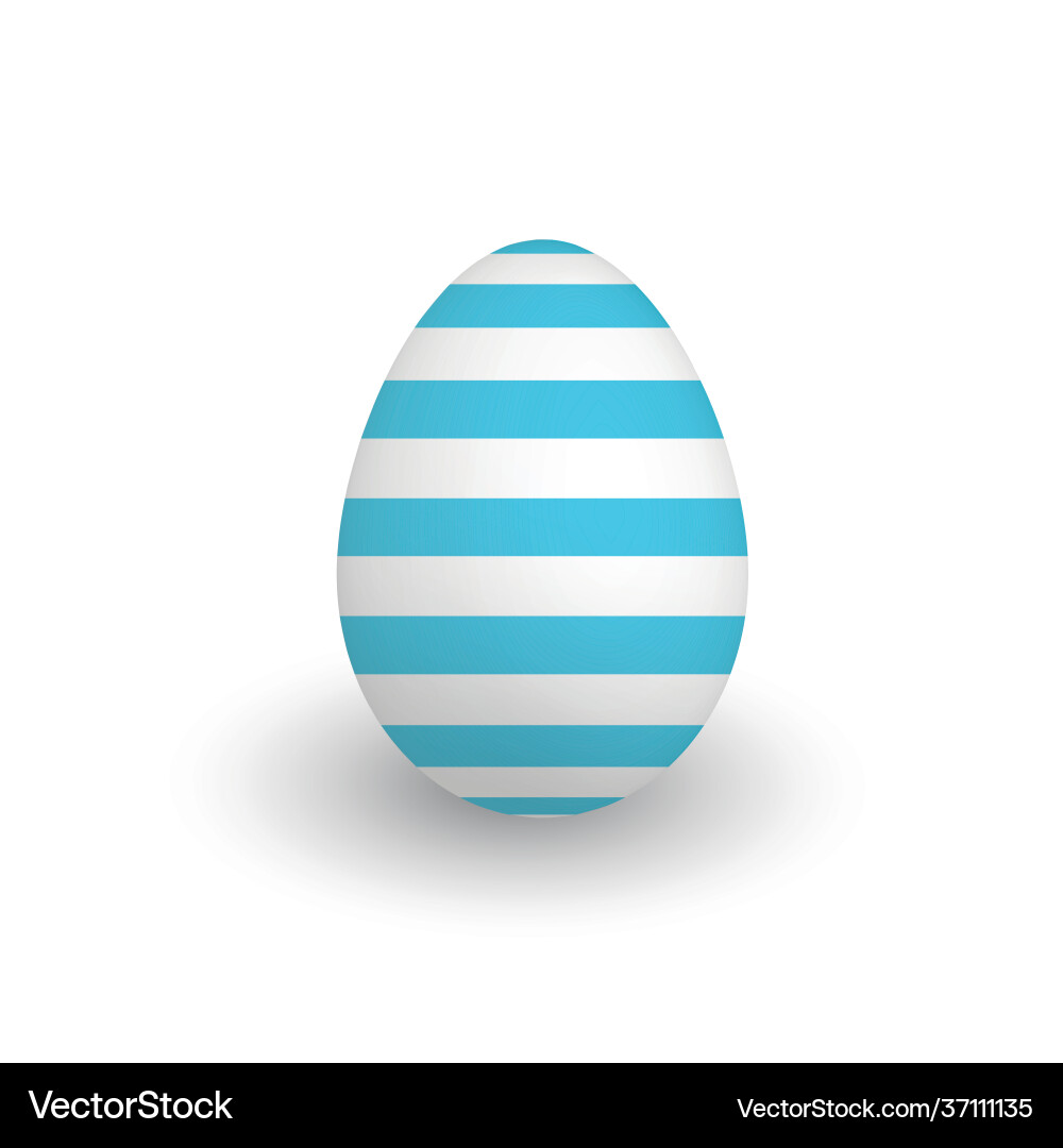 Colorful 3d realistic easter egg Royalty Free Vector Image