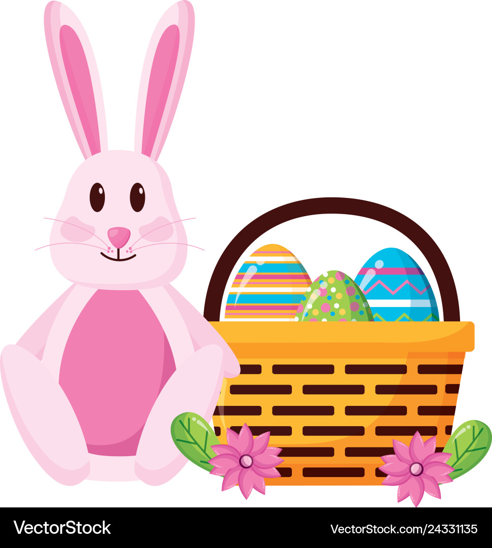 Happy easter rabbit Royalty Free Vector Image - VectorStock