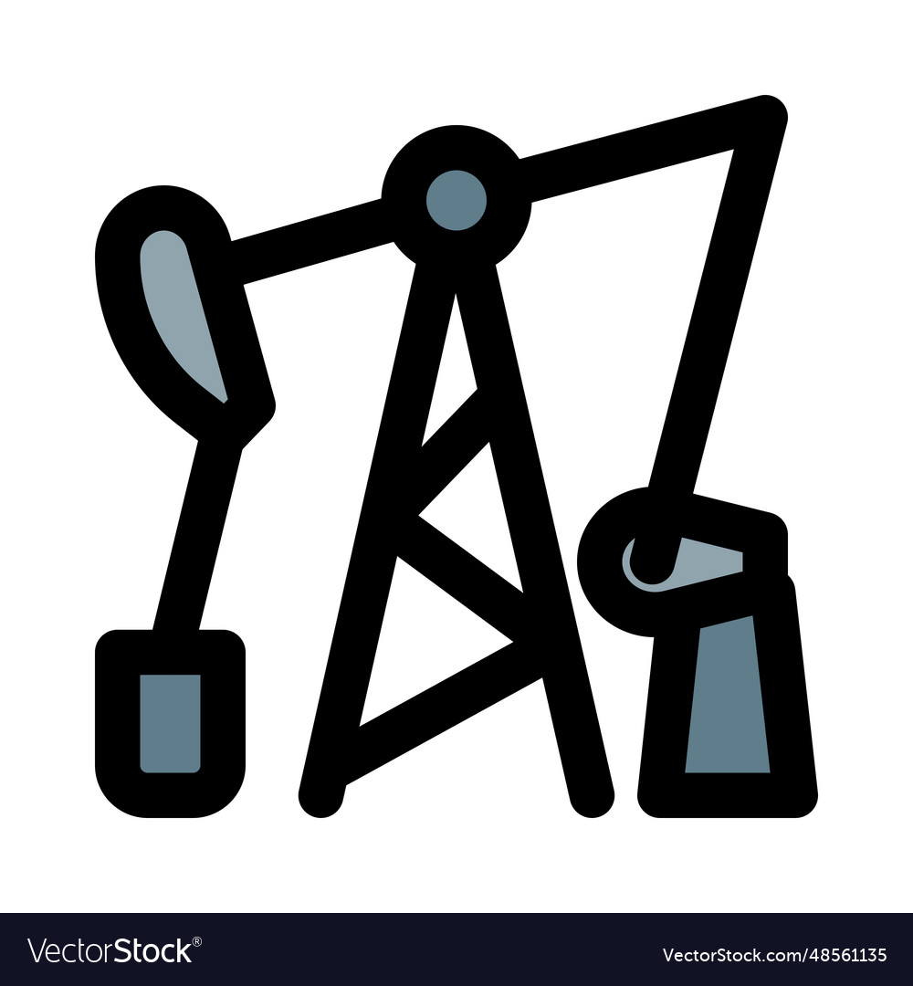 Large machine used to extract ground oil Vector Image