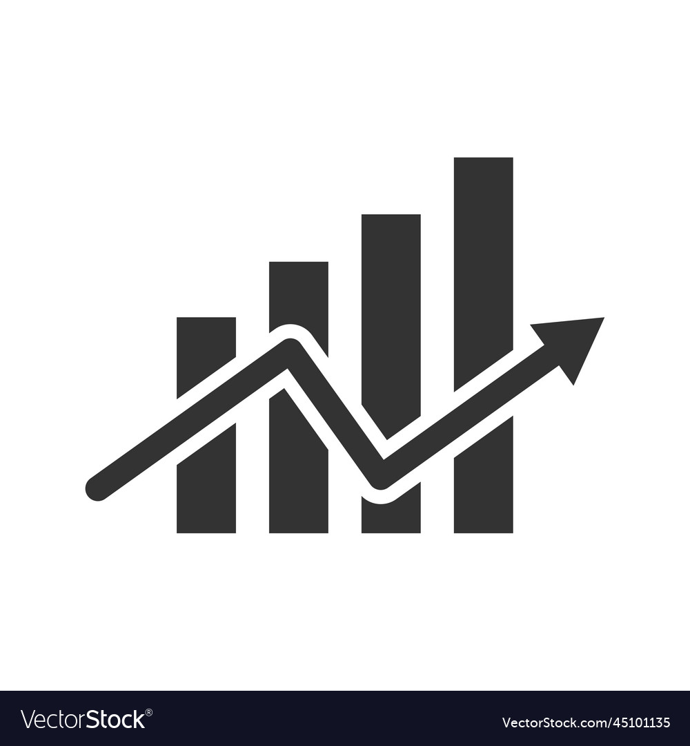 Upward report icon Royalty Free Vector Image - VectorStock