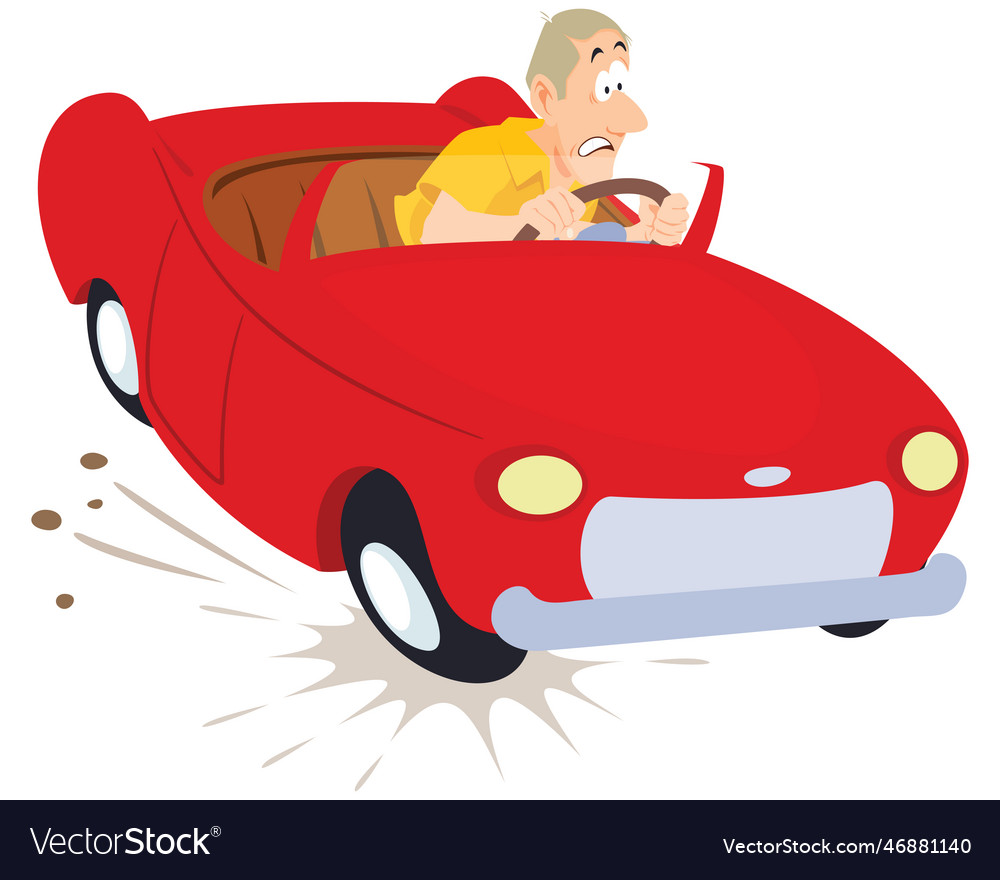 Ar braked hard driver is driving for internet Vector Image