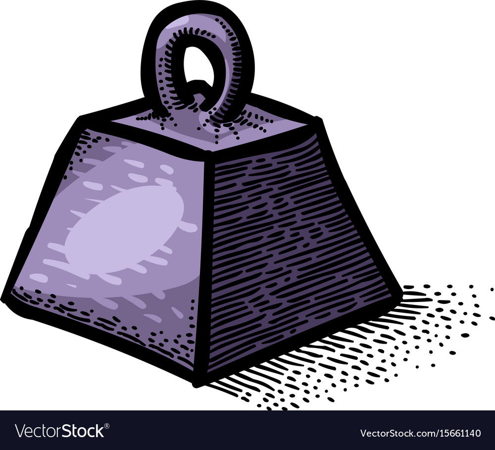 Cartoon image of weight icon Royalty Free Vector Image