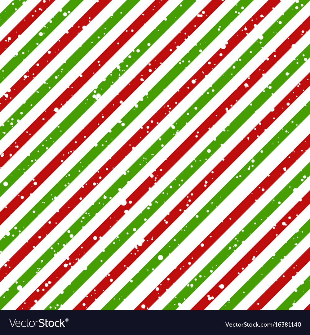 Christmas Diagonal Striped Red And Green Lines Vector Image