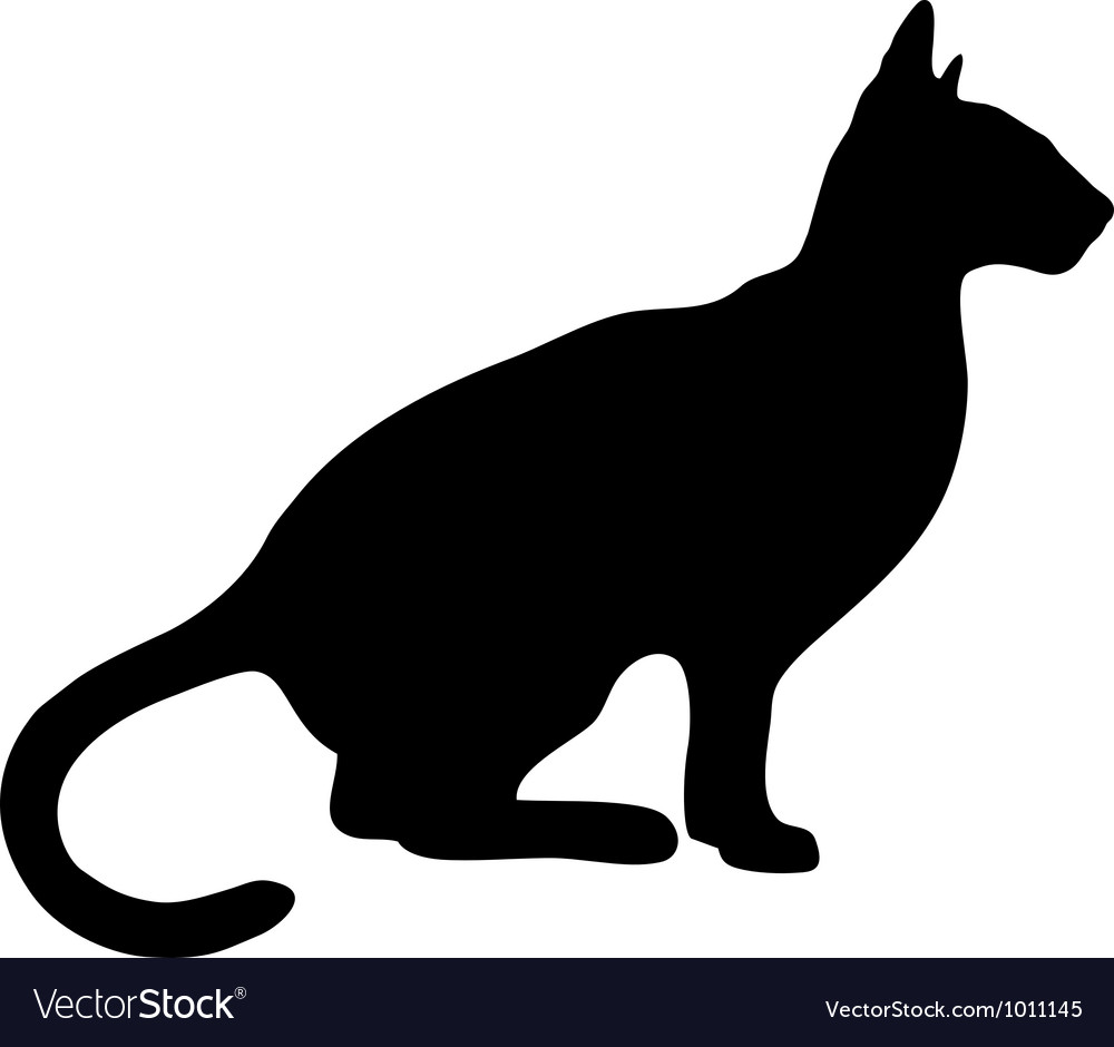 Black cat Royalty Free Vector Image - VectorStock