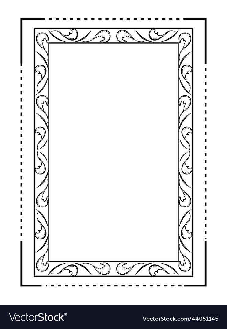 Decorative linear frame Royalty Free Vector Image