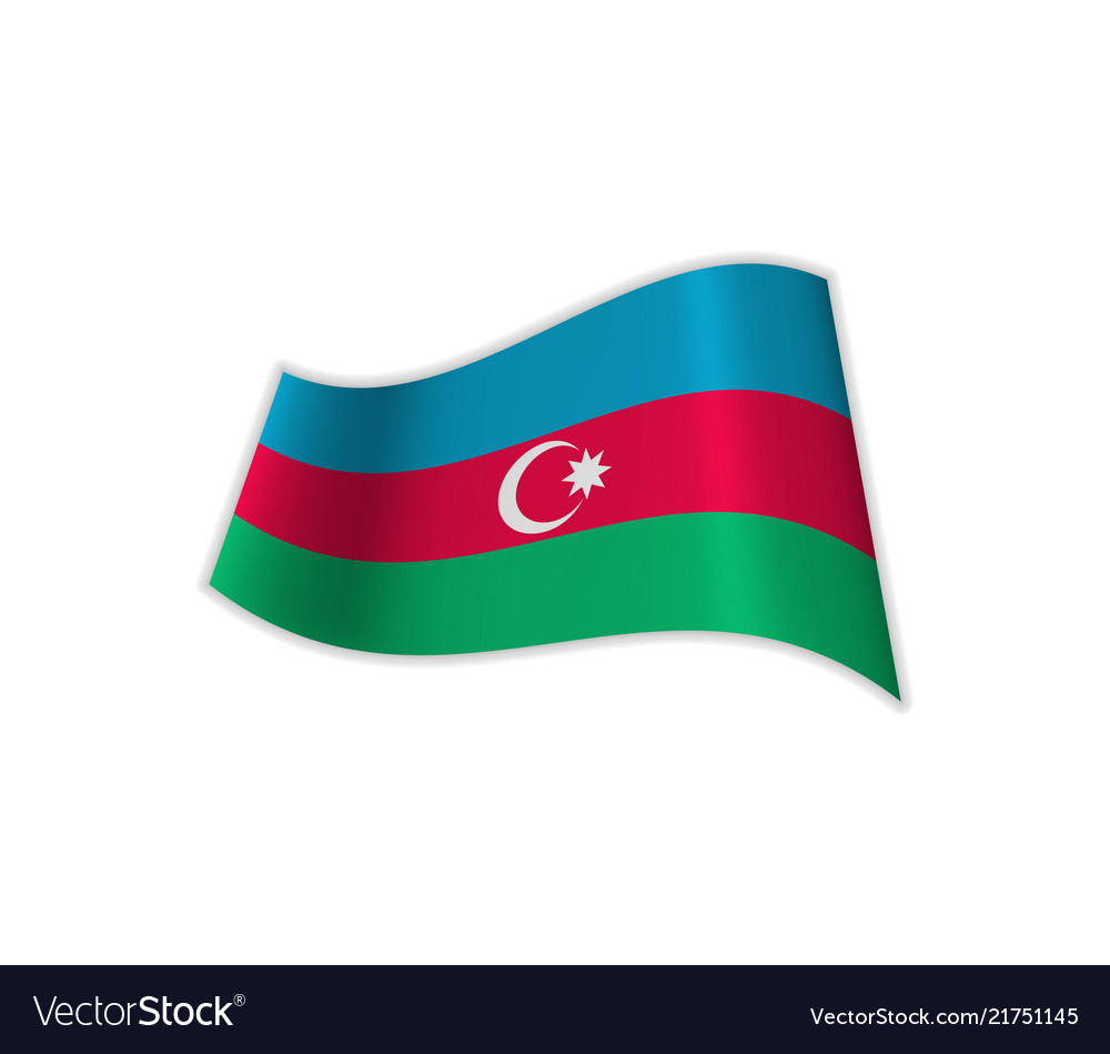 Flag of azerbaijan Royalty Free Vector Image - VectorStock