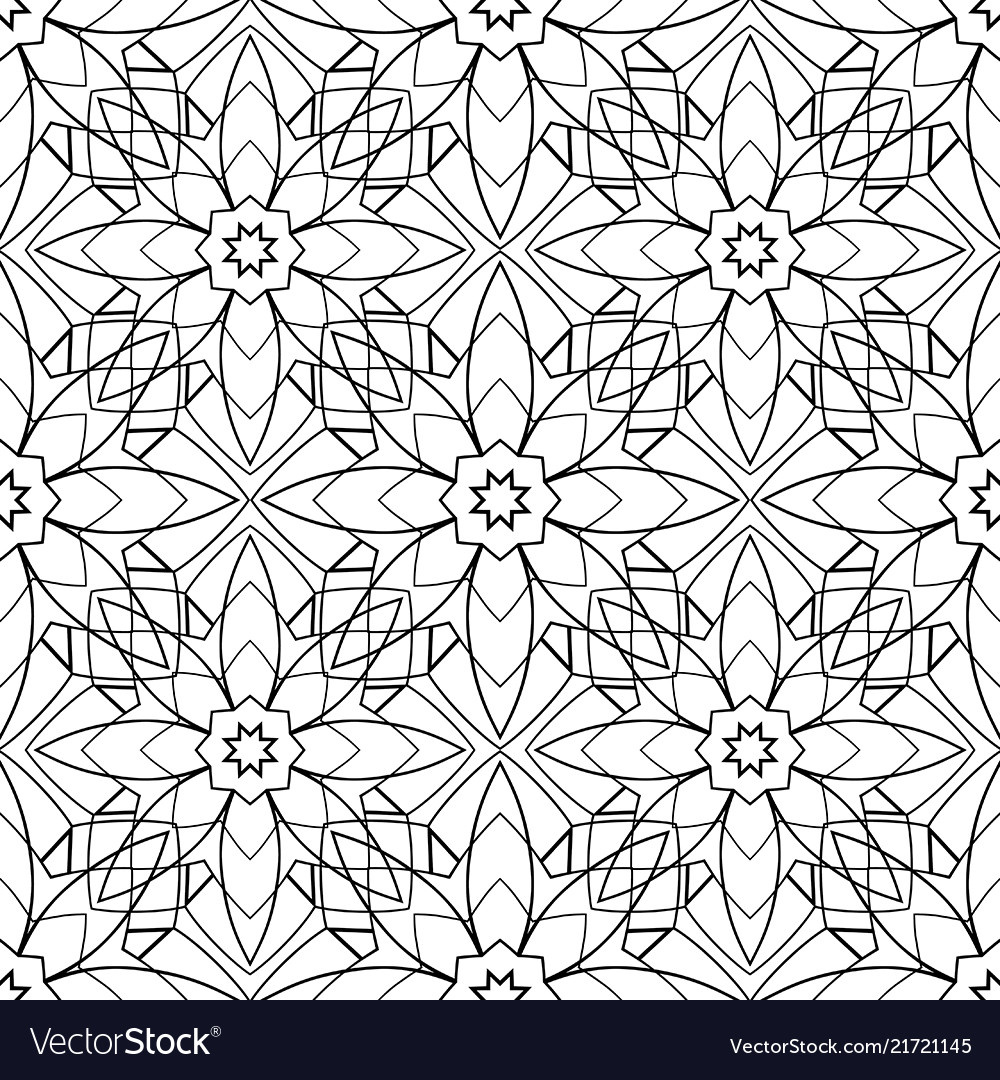 Geometric black and white ornament Royalty Free Vector Image