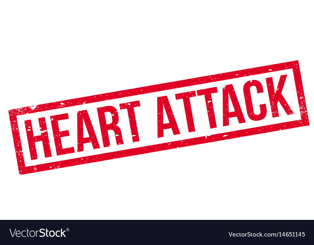 Heart attack rubber stamp Royalty Free Vector Image