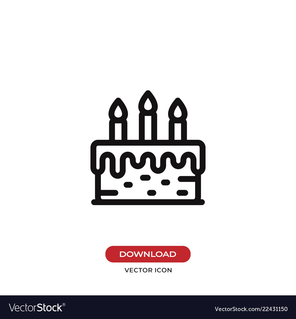 Birthday cake icon Royalty Free Vector Image - VectorStock