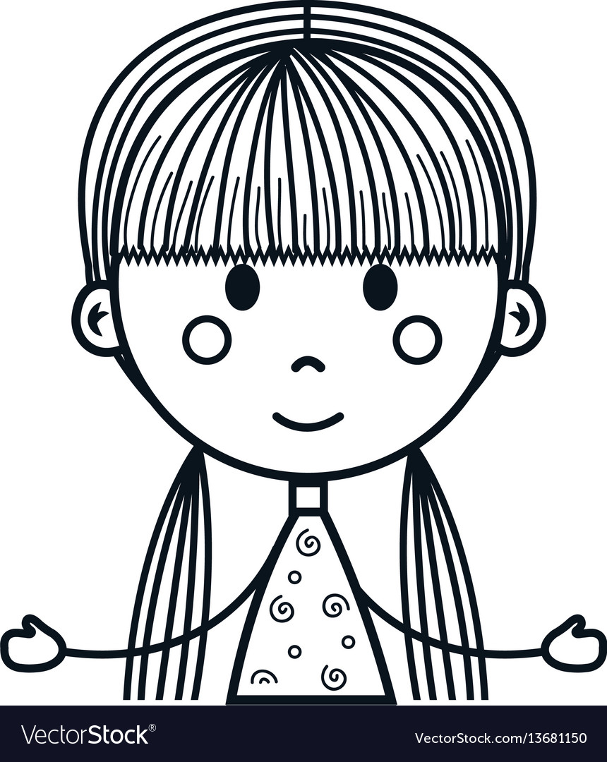 Girl cartoon icon Royalty Free Vector Image - VectorStock