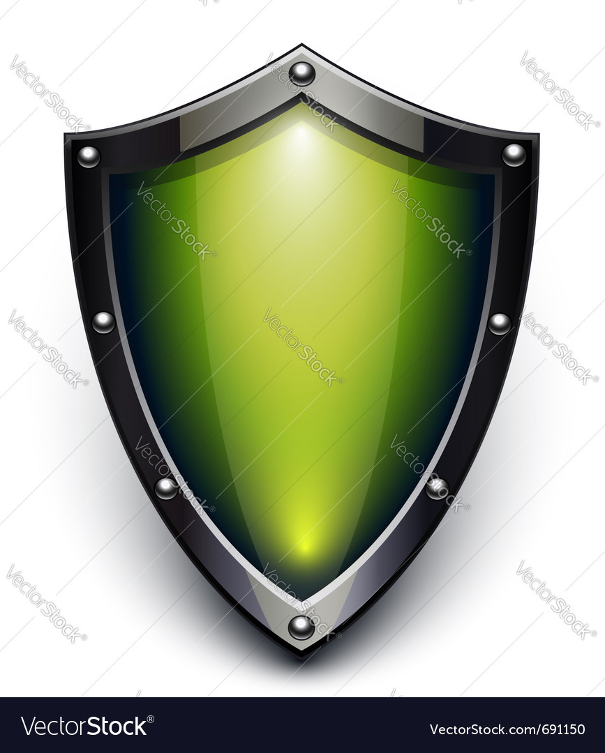 Green Security Shield Royalty Free Vector Image