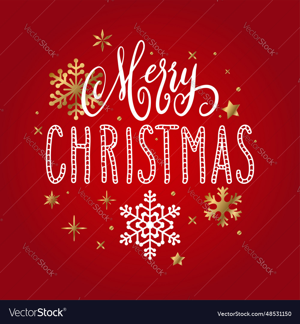 Handwritten christmas greetings modern Royalty Free Vector