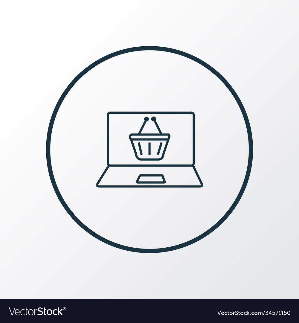 Online shop icon line symbol premium quality Vector Image