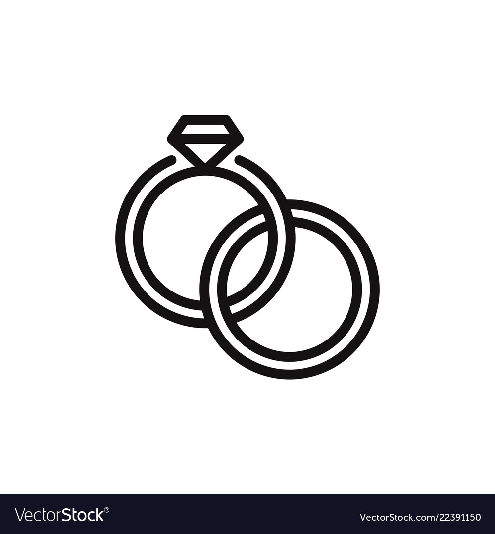 Rings icon Royalty Free Vector Image - VectorStock