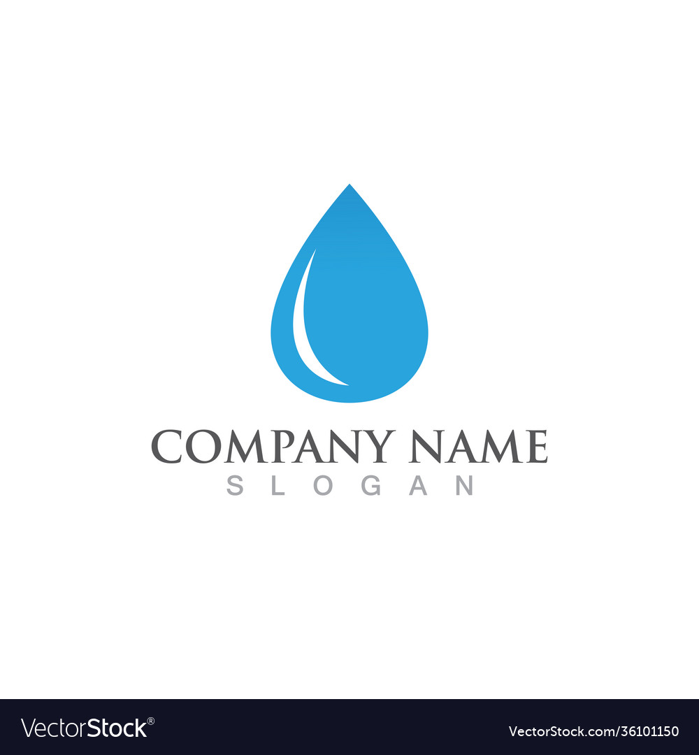 Water Drop Logo Template Royalty Free Vector Image