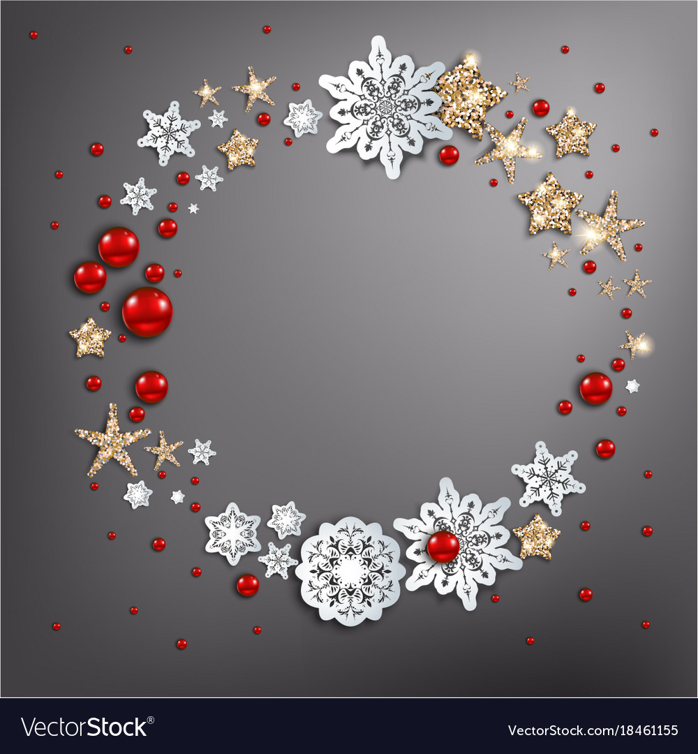 Holiday Christmas Wreath Royalty Free Vector Image