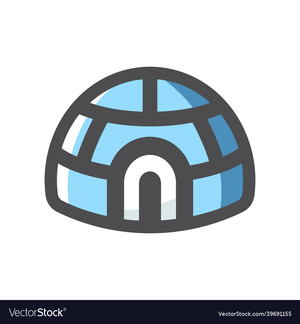 Igloo ice home icon cartoon Royalty Free Vector Image Igloo ice home icon cartoon Royalty Free Vector Image