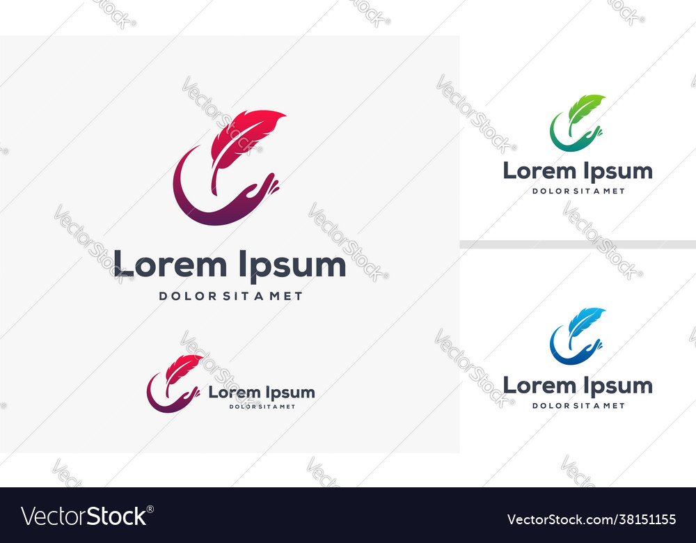 Soft care logo designs concept body Royalty Free Vector