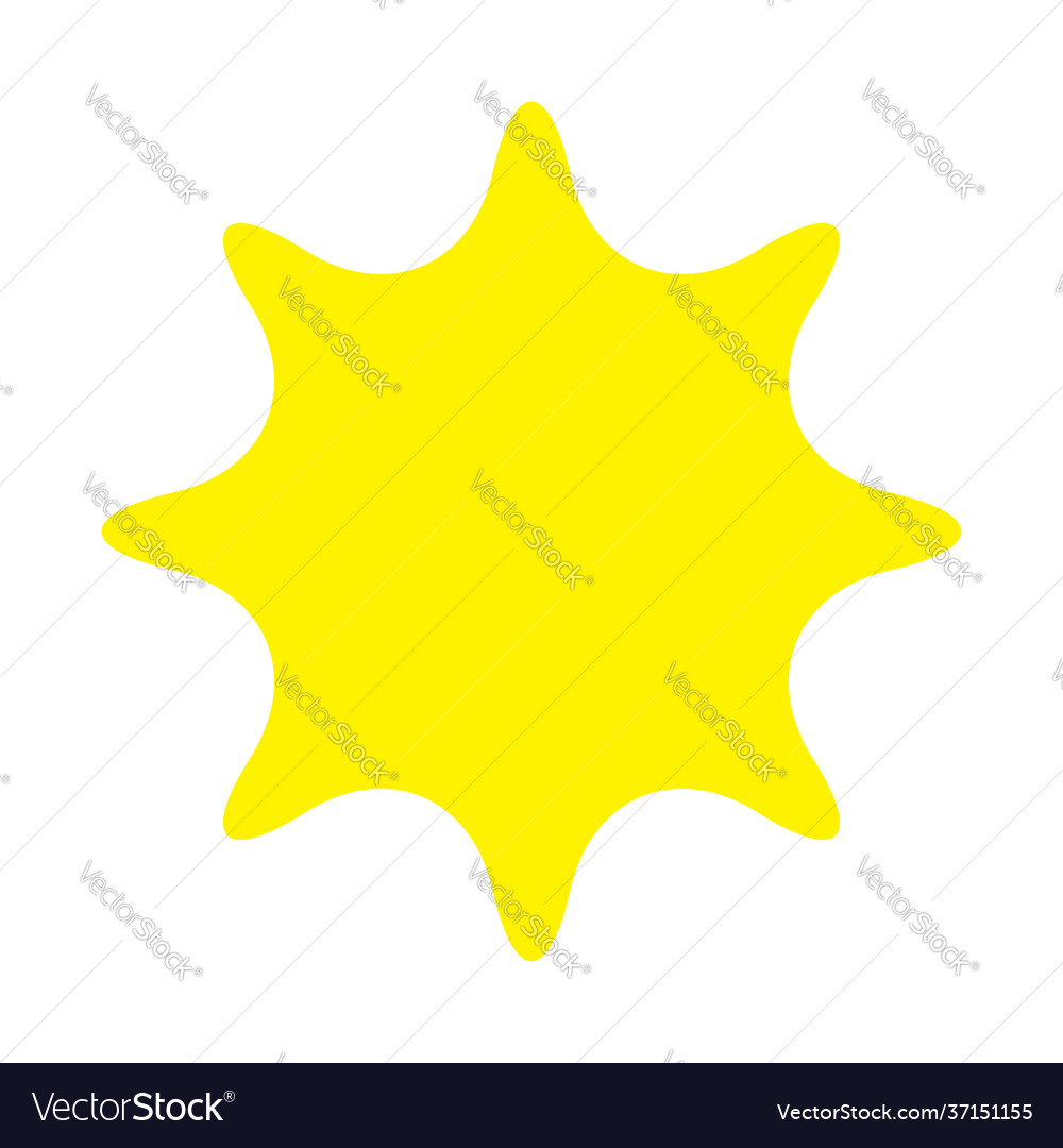 Star starburst sunburst icon symbol radial shape Vector Image