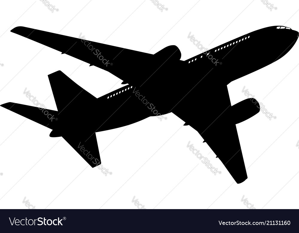 Airplane silhouette Royalty Free Vector Image - VectorStock