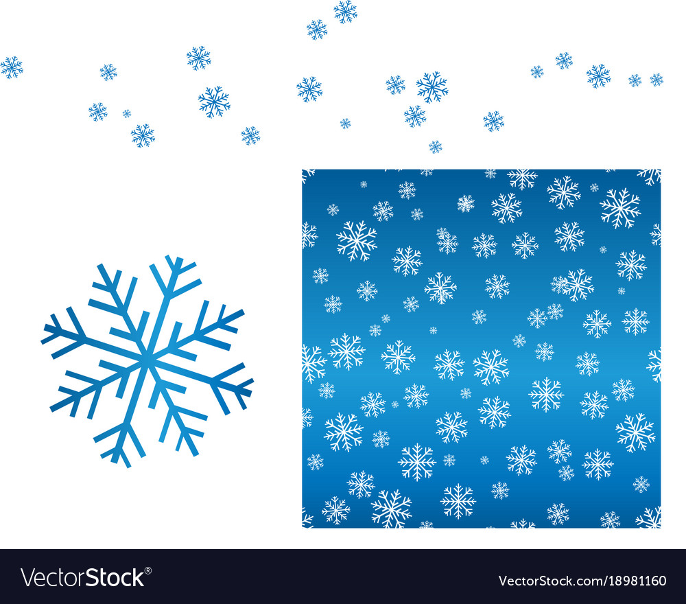 Blue snowflake pattern Royalty Free Vector Image