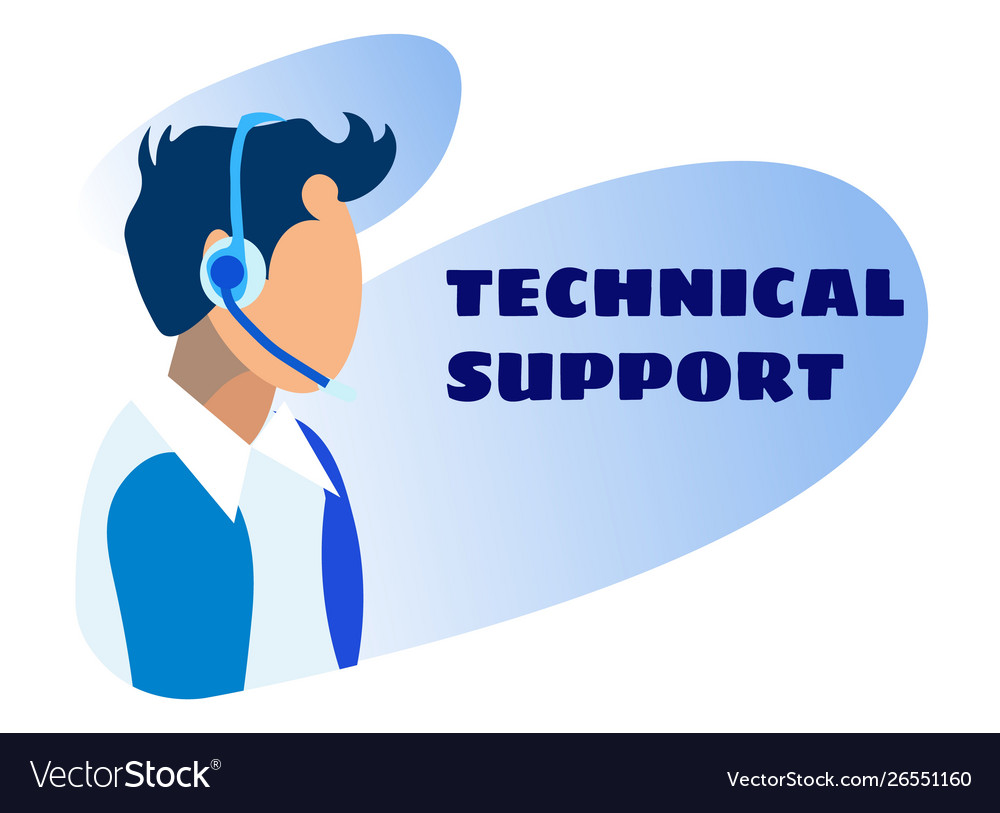 online-technical-support-and-virtual-help-advert-vector-image