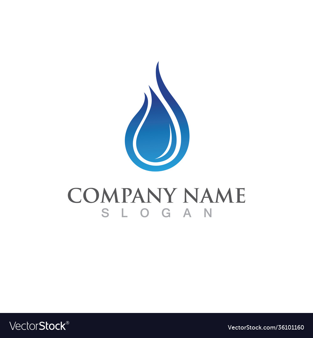 Water drop logo template Royalty Free Vector Image