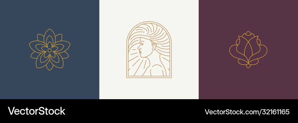 Line decoration design elements set Royalty Free Vector