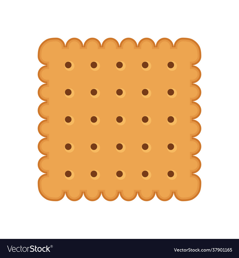 Simple biscuit icon on white background food icon Vector Image