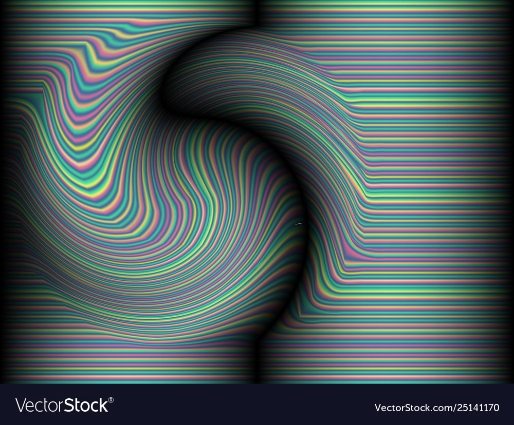 Black background with colored iridescent twisted