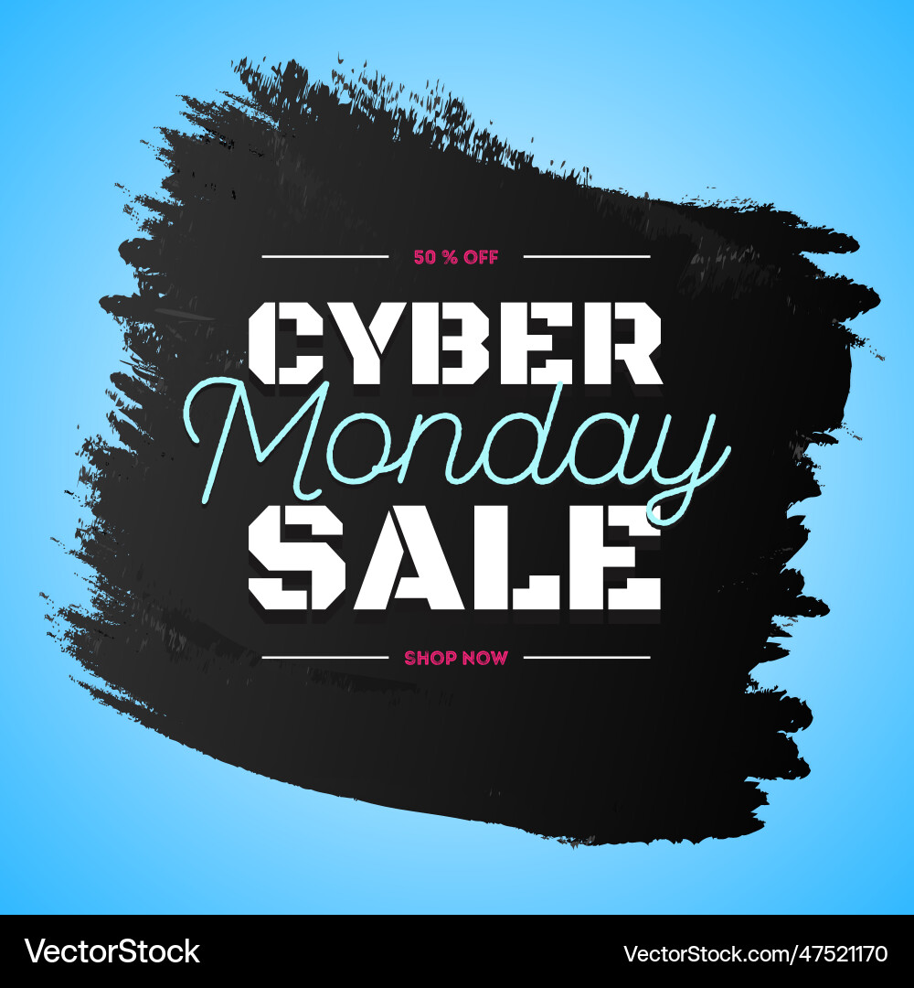 Cyber monday sale banner Royalty Free Vector Image