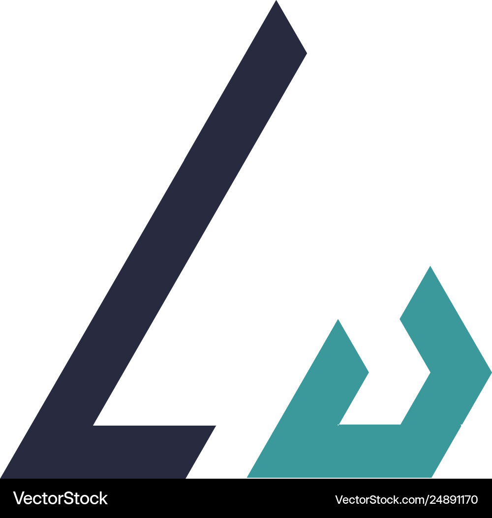 Initial letter triangle logo Royalty Free Vector Image