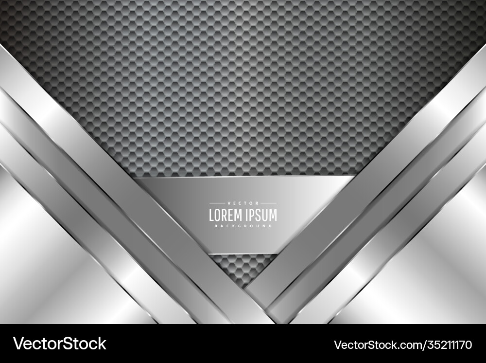 Metal background with hexagon pattern Royalty Free Vector
