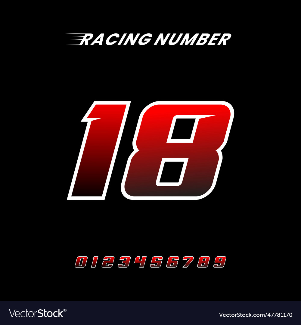 Racing Number Start Racing Number Sport Stock Vector (Royalty Free