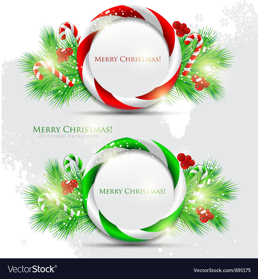 Abstract glossy speech bubble with christmas candy