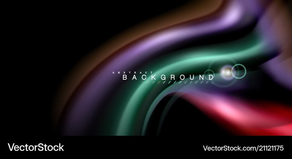 Color shiny light effects on black liquid style Vector Image