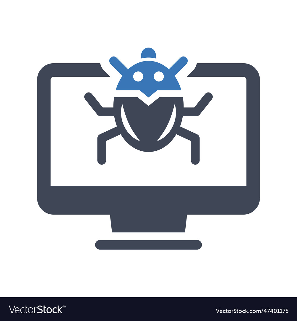 Computer bug icon Royalty Free Vector Image - VectorStock