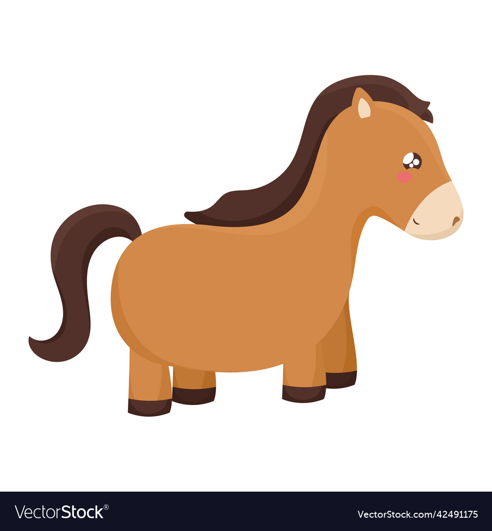 Kawaii horse design Royalty Free Vector Image - VectorStock