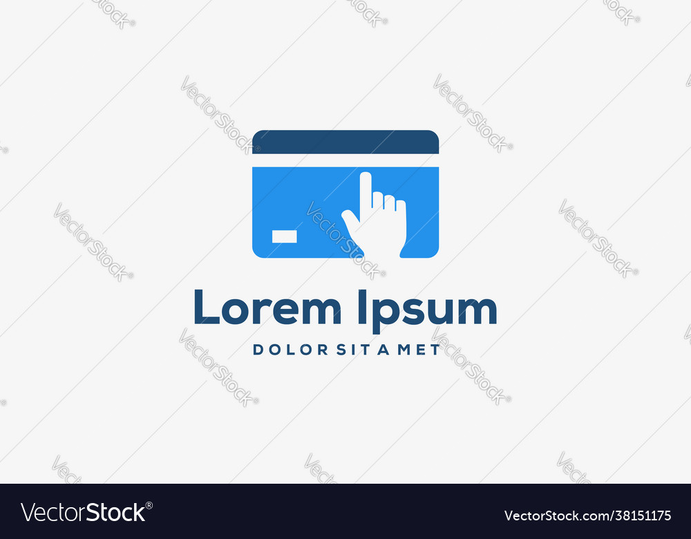 Simple pay technology logo payment logo template Vector Image