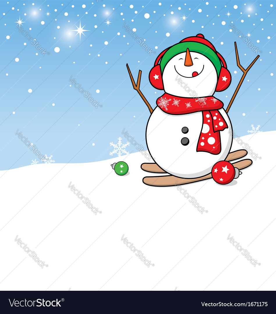 Snowman design for christmas background