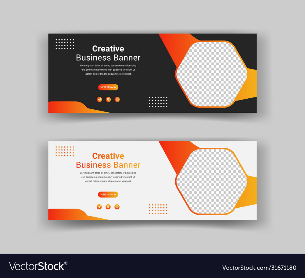 Business web banner templates Royalty Free Vector Image Regarding Free Website Banner Templates Download